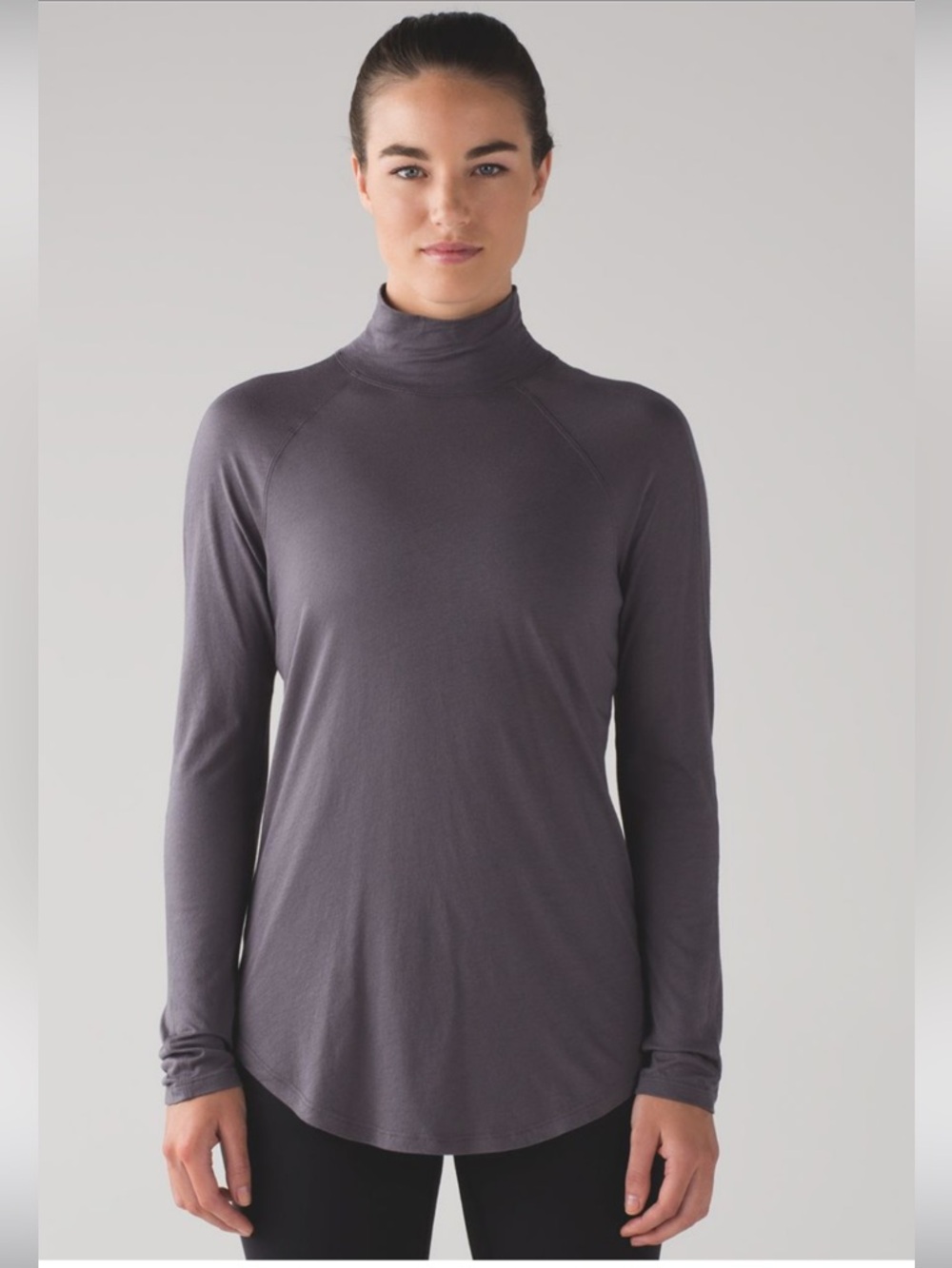 Lululemon Locarno Turtleneck Dark Carbon W3AGUS Pima Cotton Modal minimalist 6